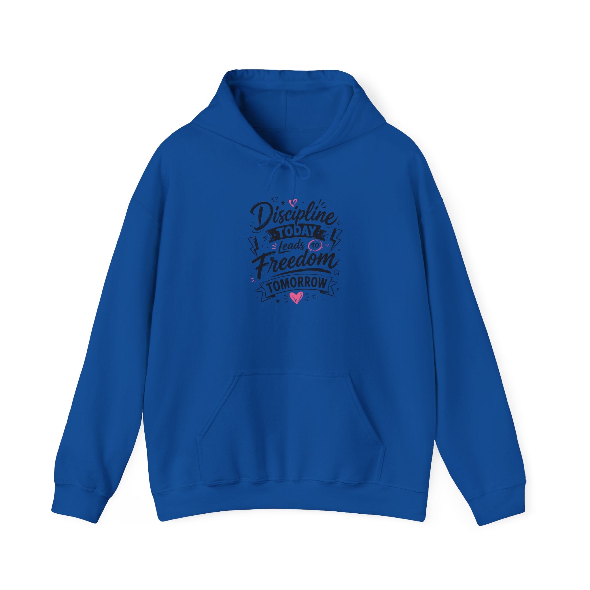 Hoodie — "Discipline Today Leads to Freedom Tomorrow" Motivational Pullover