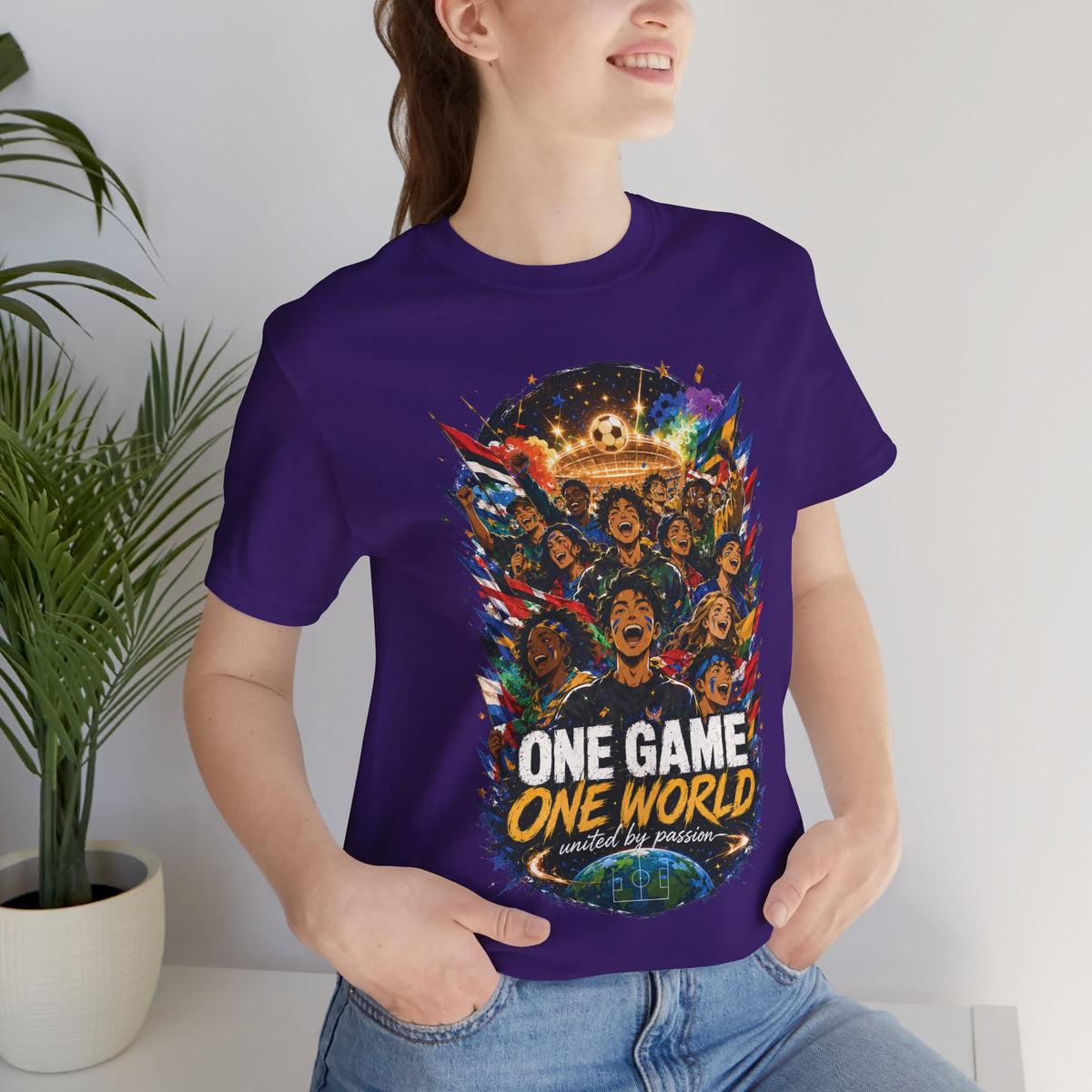 One Game One World Soccer Graphic T Shirt