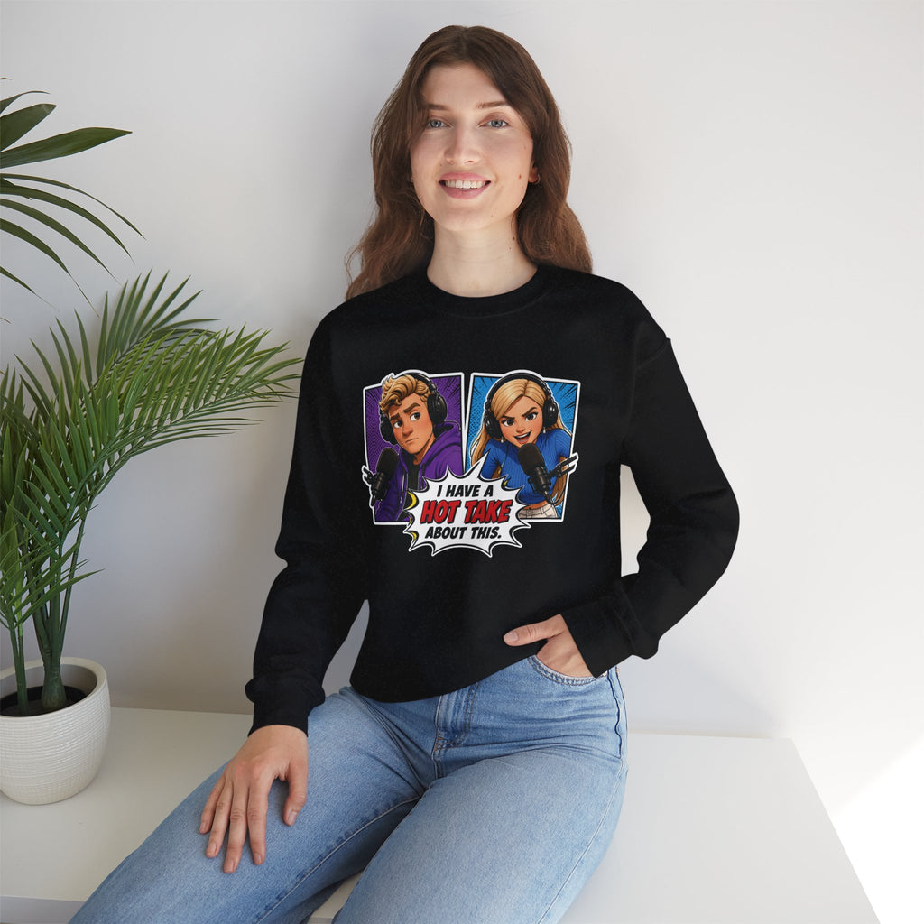 Hot Take Central I Have a Hot Take About This Pop Art Crewneck Sweatshirt