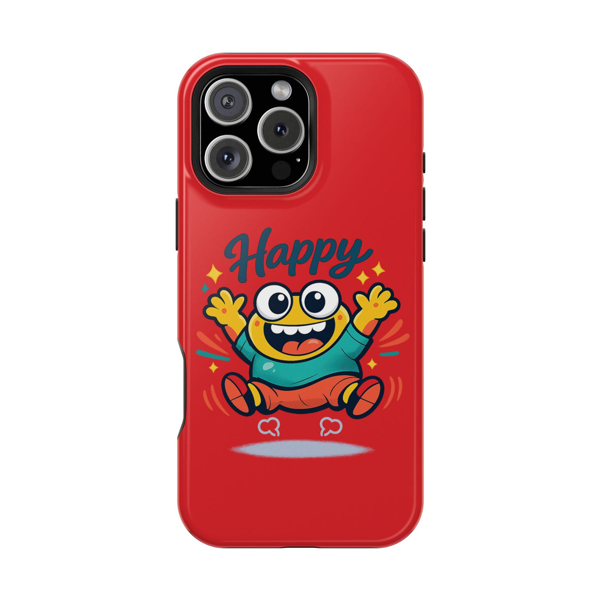 Happy Monster Magnetic Protective Phone Case Red