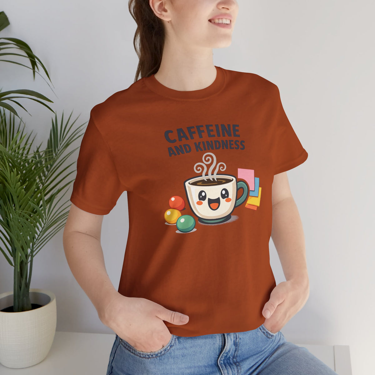 Caffeine and Kindness Coffee Graphic T Shirt