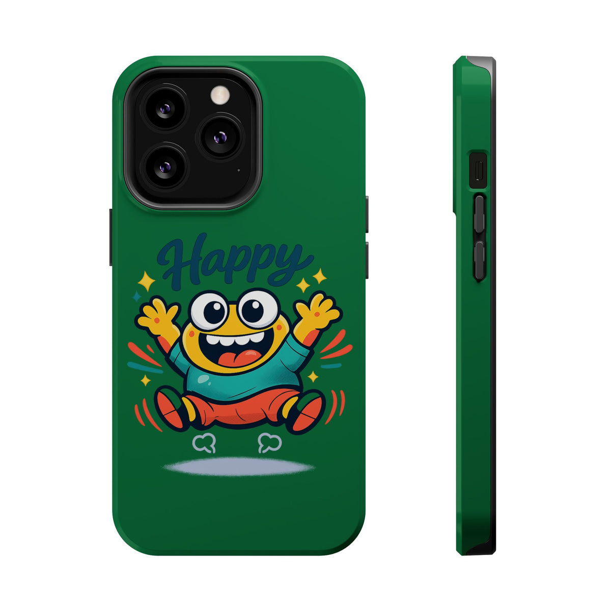 Happy Monster Magnetic Protective Phone Case Green