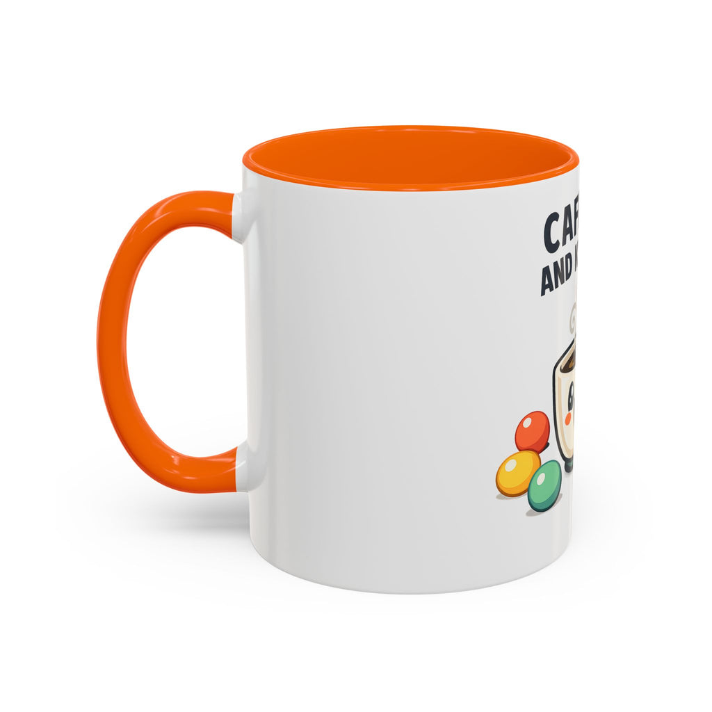 Caffeine and Kindness Coffee Mug — Cute Kawaii Tea Cup Accent Mug (11/15oz)