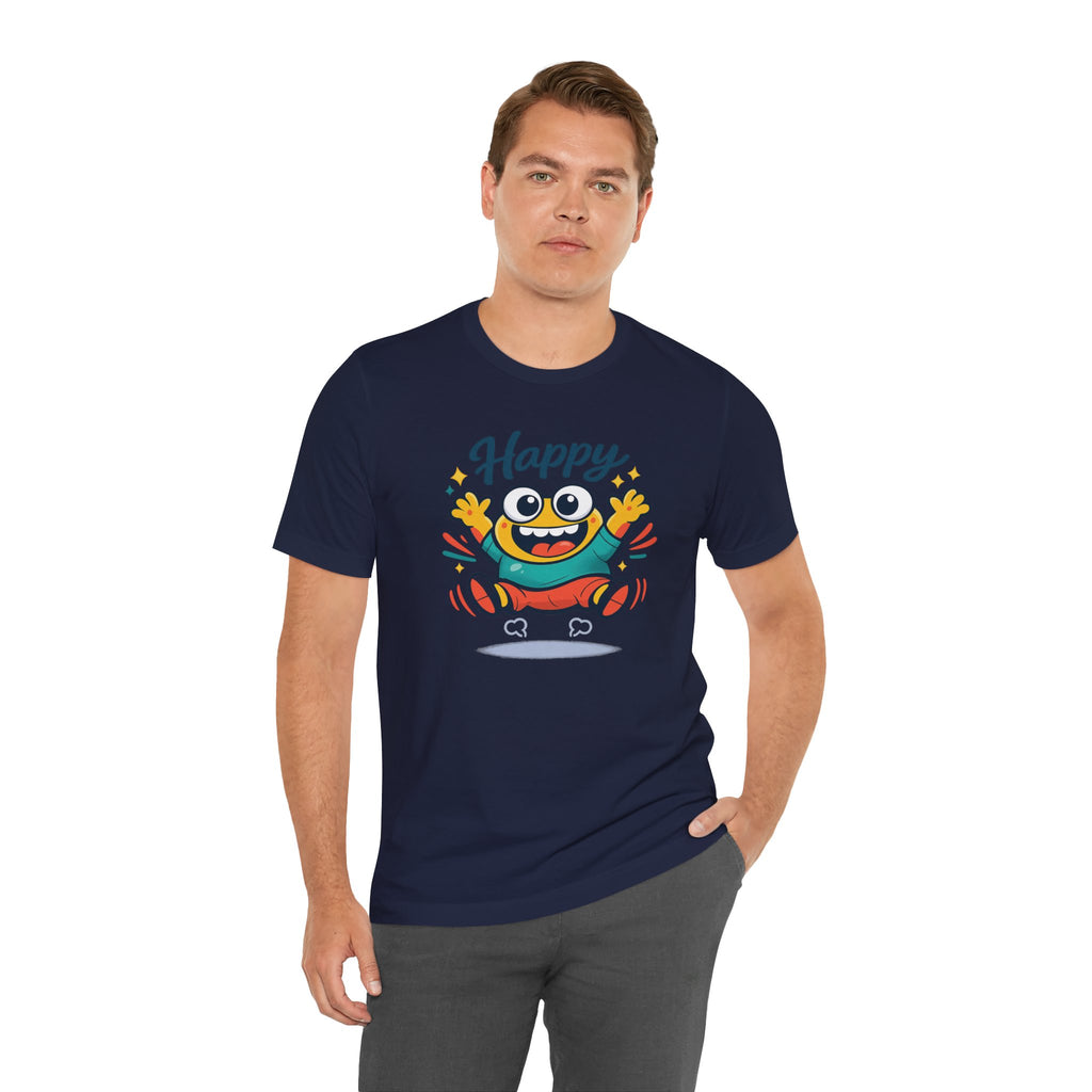 Happy Mood Blob Tee | kawaii minimal, thick outline emoji cartoon