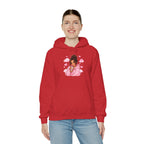 Cute Pink Heart Girl Hoodie — Cozy Graphic Sweatshirt