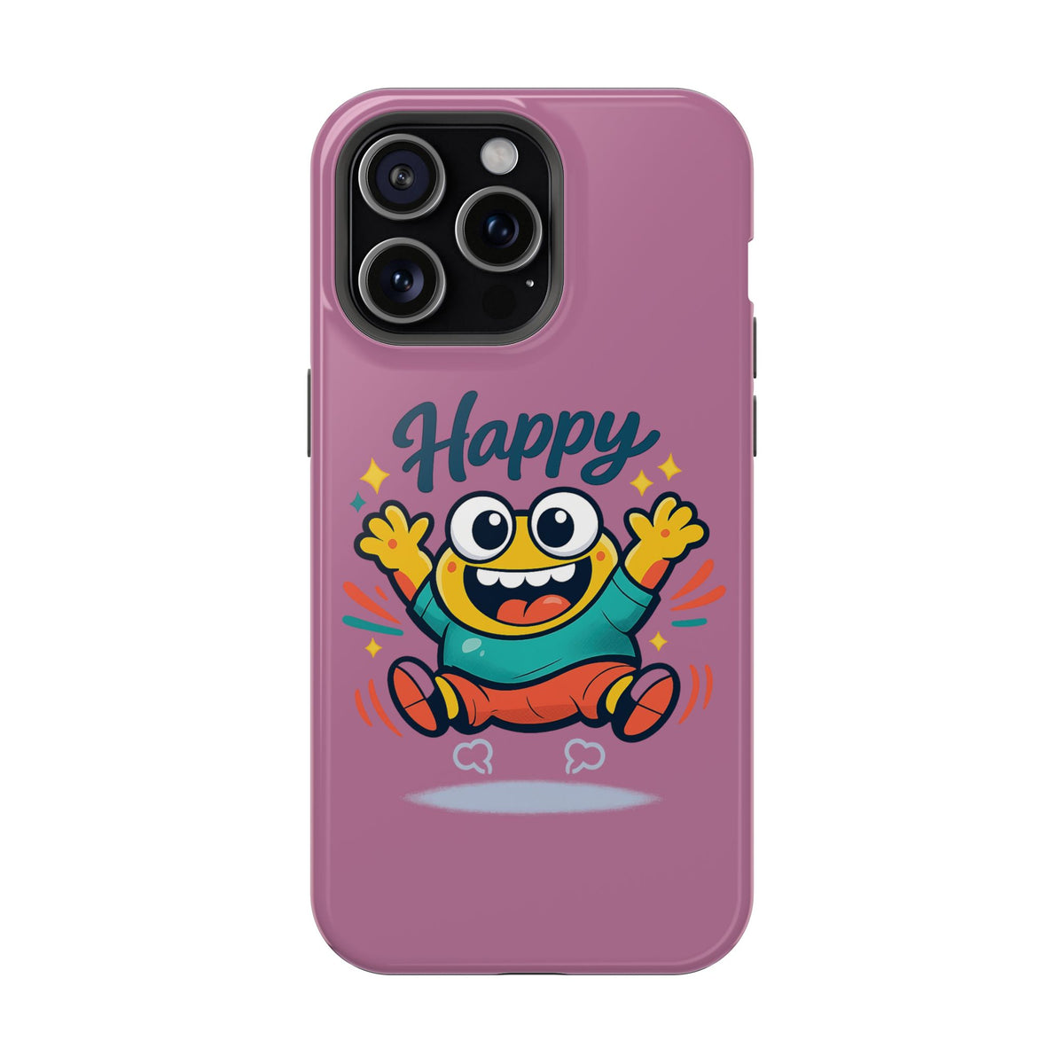 Happy Monster Magnetic Protective Phone Case Pink
