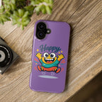 Happy Monster Magnetic Protective Phone Case Purple