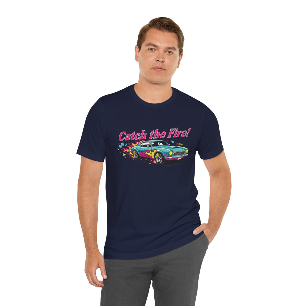 Catch the Fire Vintage Muscle Car Graphic T Shirt