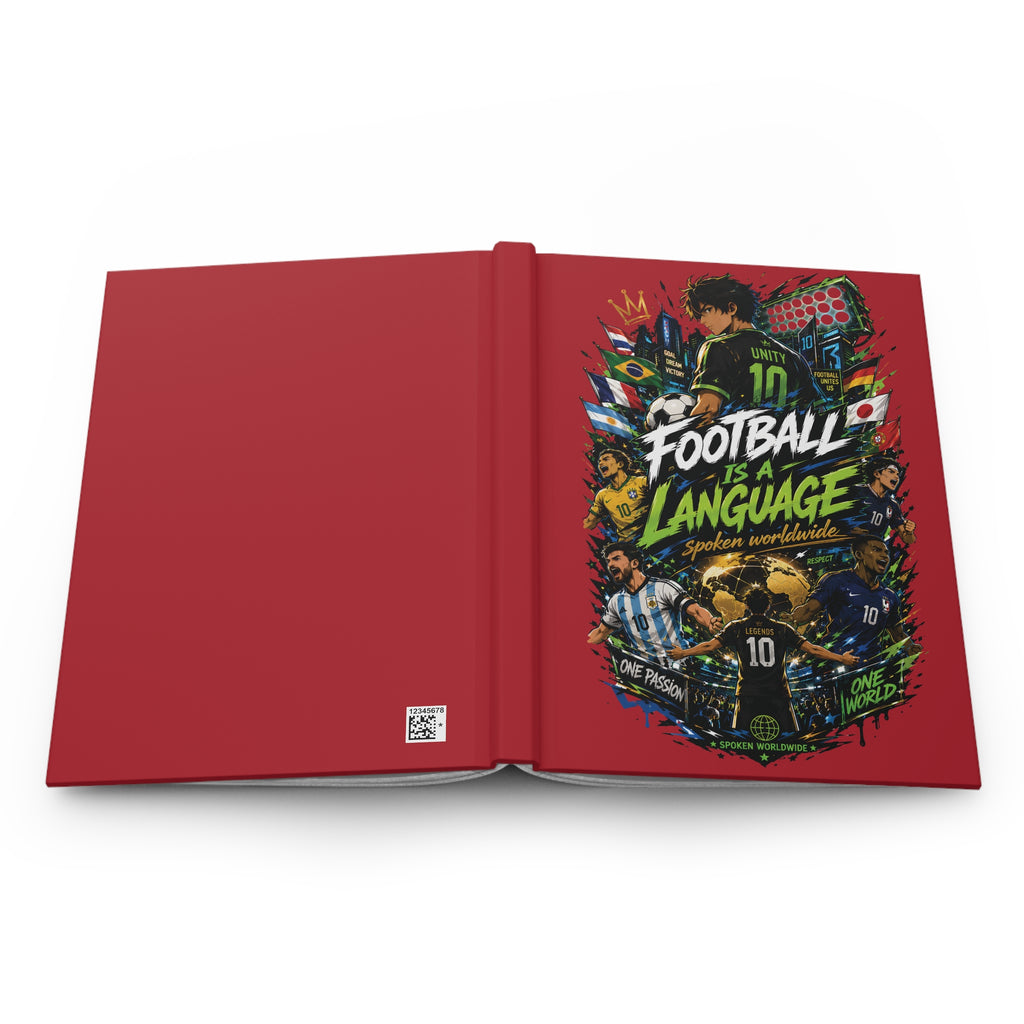 Football Is a Language Hardcover Journal — Soccer Fan Gift Notebook