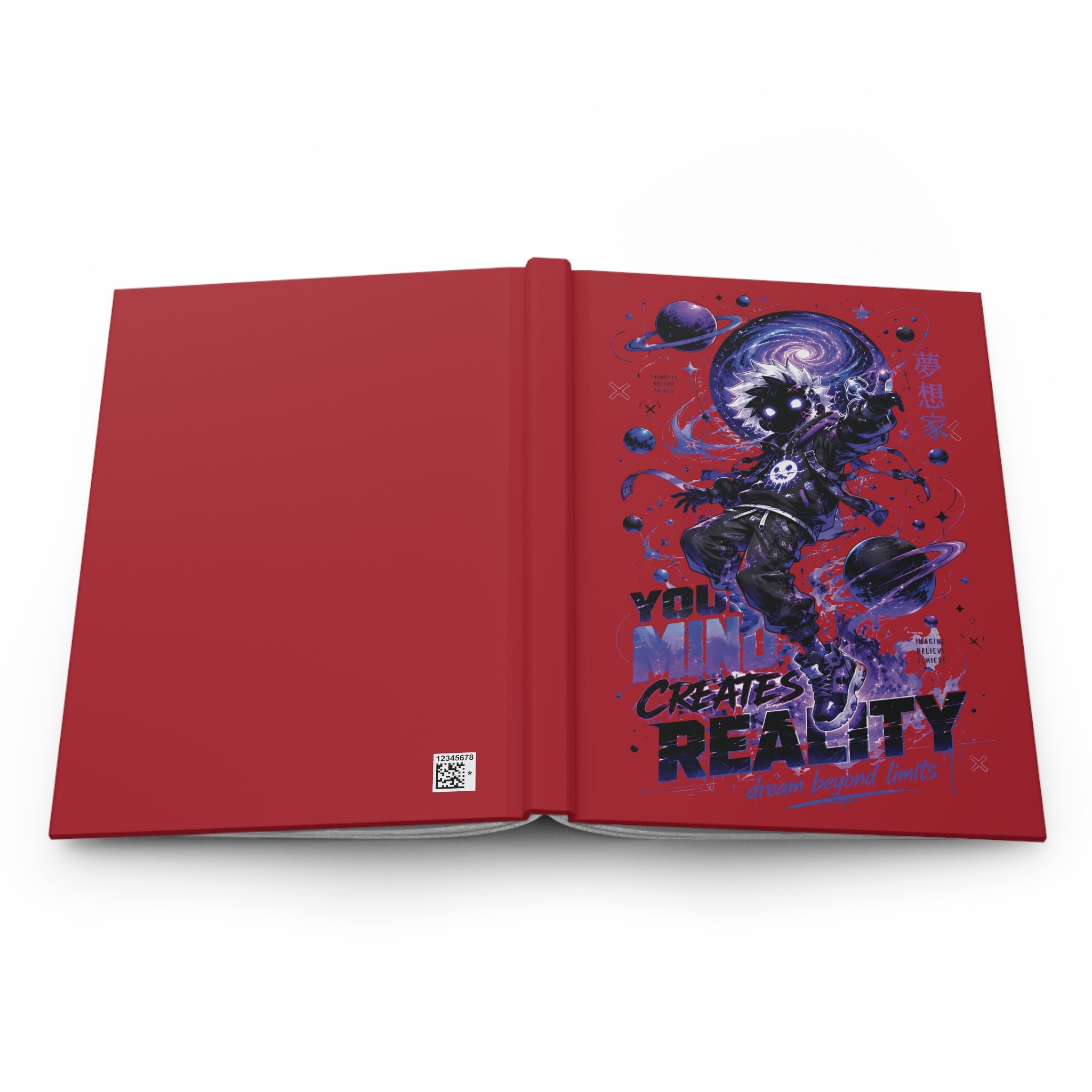 Astral Skateboarder Hardcover Journal — "Your Mind Creates Reality" Notebook