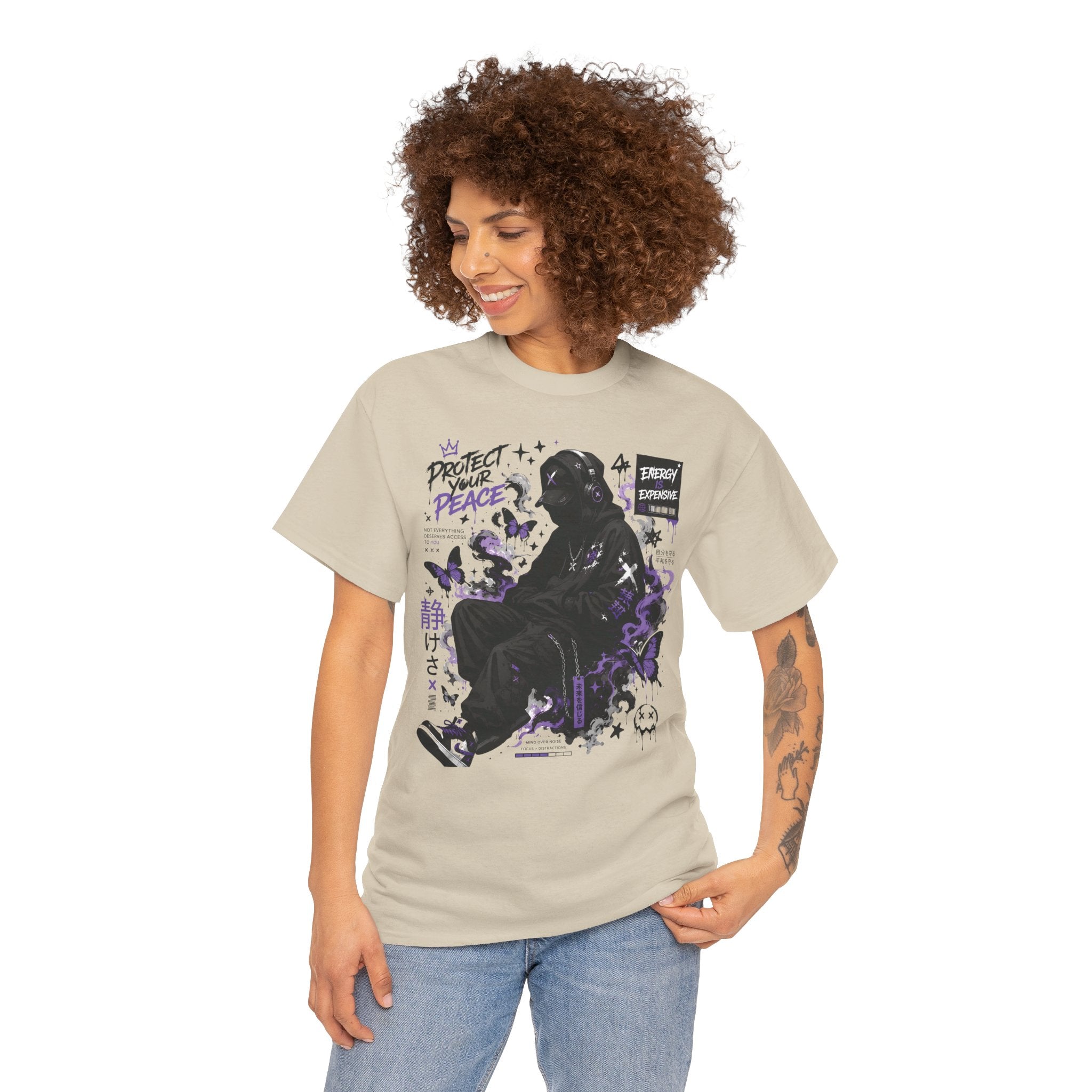 Peacekeeper Anime Graphic Tee — Purple Aesthetic Streetwear