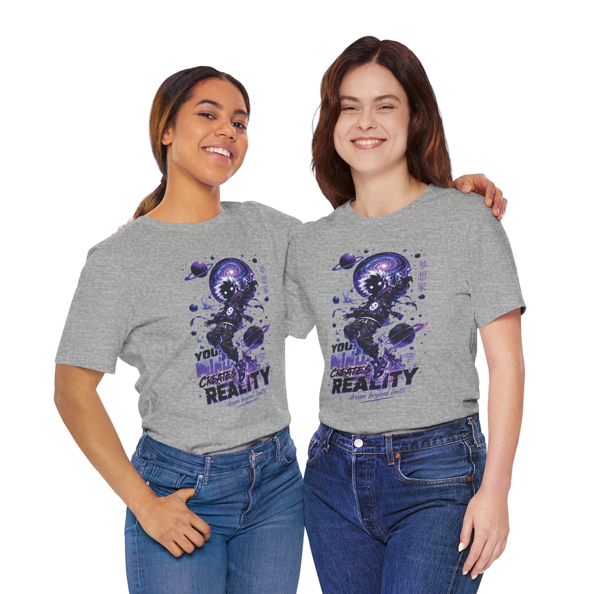 Astronaut Galaxy Tee — "Your Mind Creates Reality" Space Graphic T-Shirt
