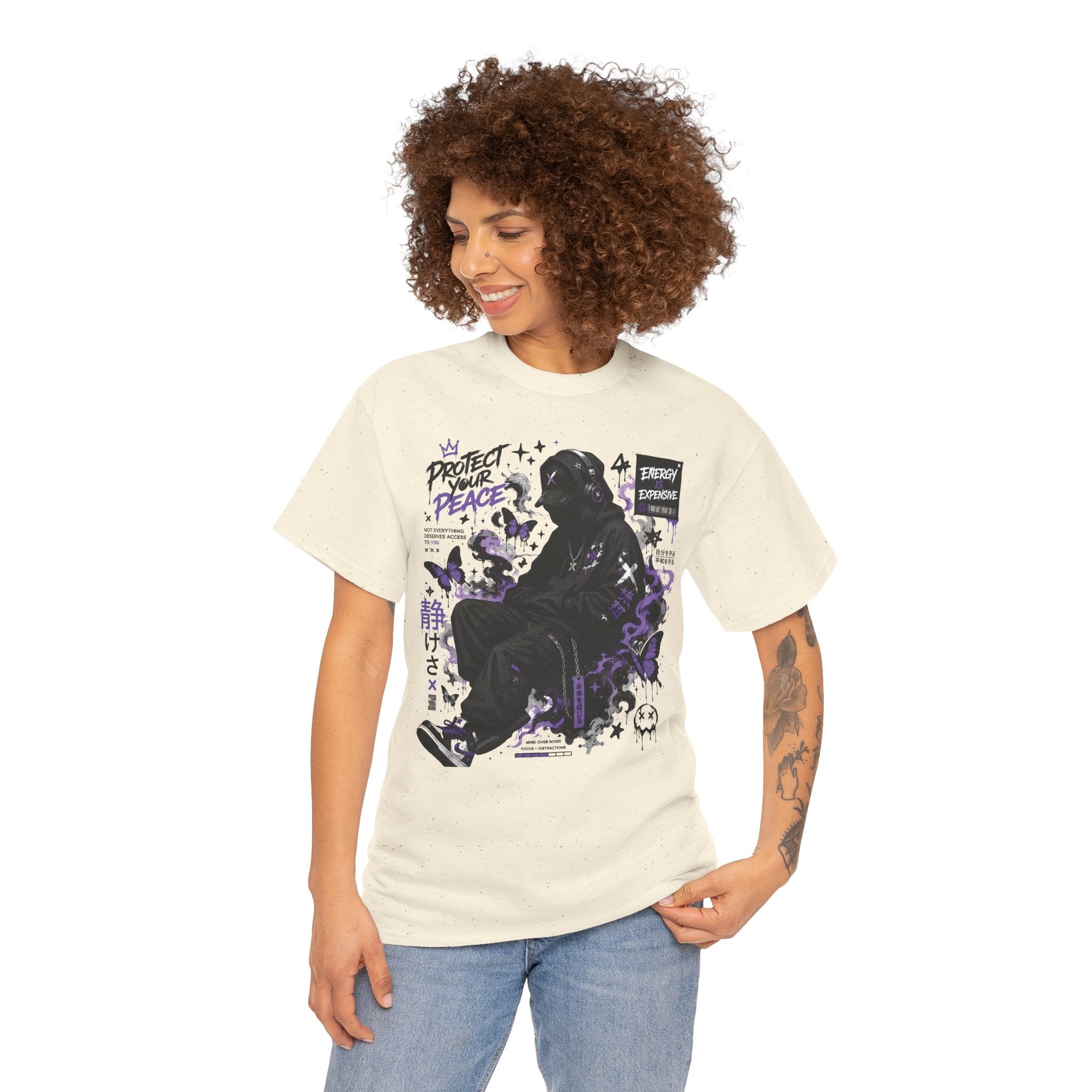 Peacekeeper Anime Graphic Tee — Purple Aesthetic Streetwear