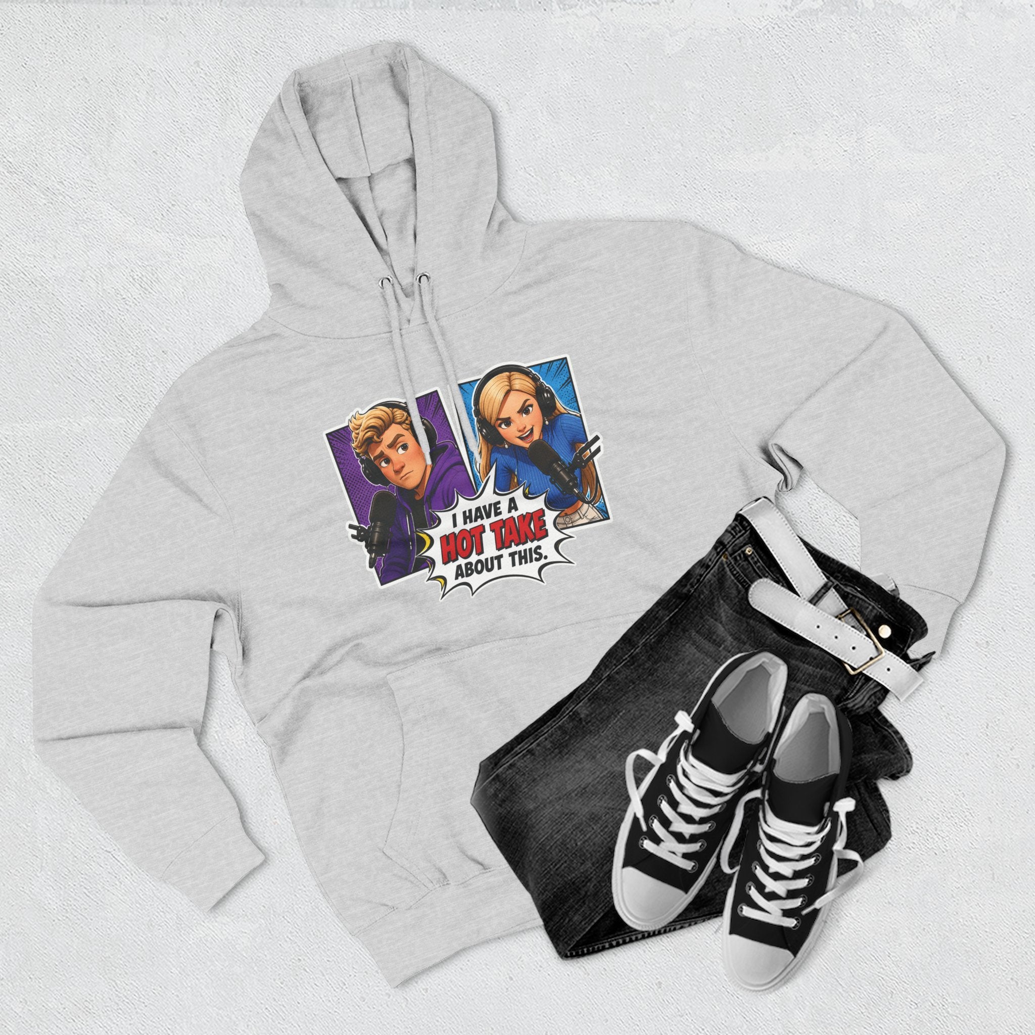 Comic Pop Art Hoodie — “I Have a Hot Take About This” Graphic Pullover