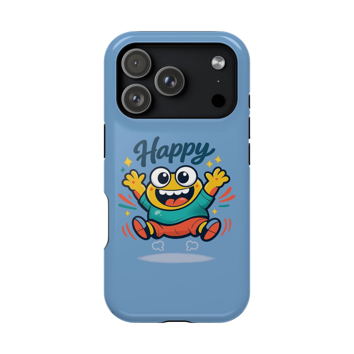 Happy Monster Magnetic Protective Phone Case Blue