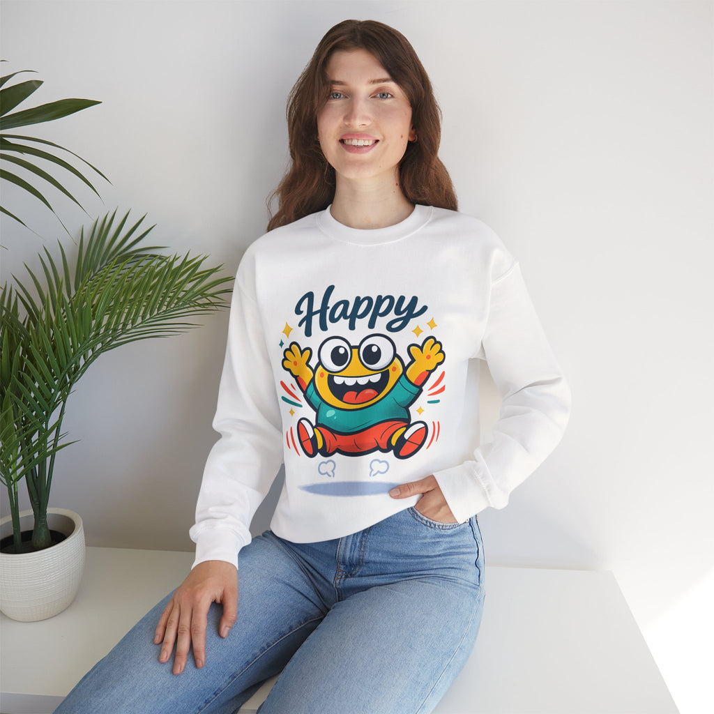 Happy Blob Cartoon Sweatshirt Cute Kawaii Crewneck