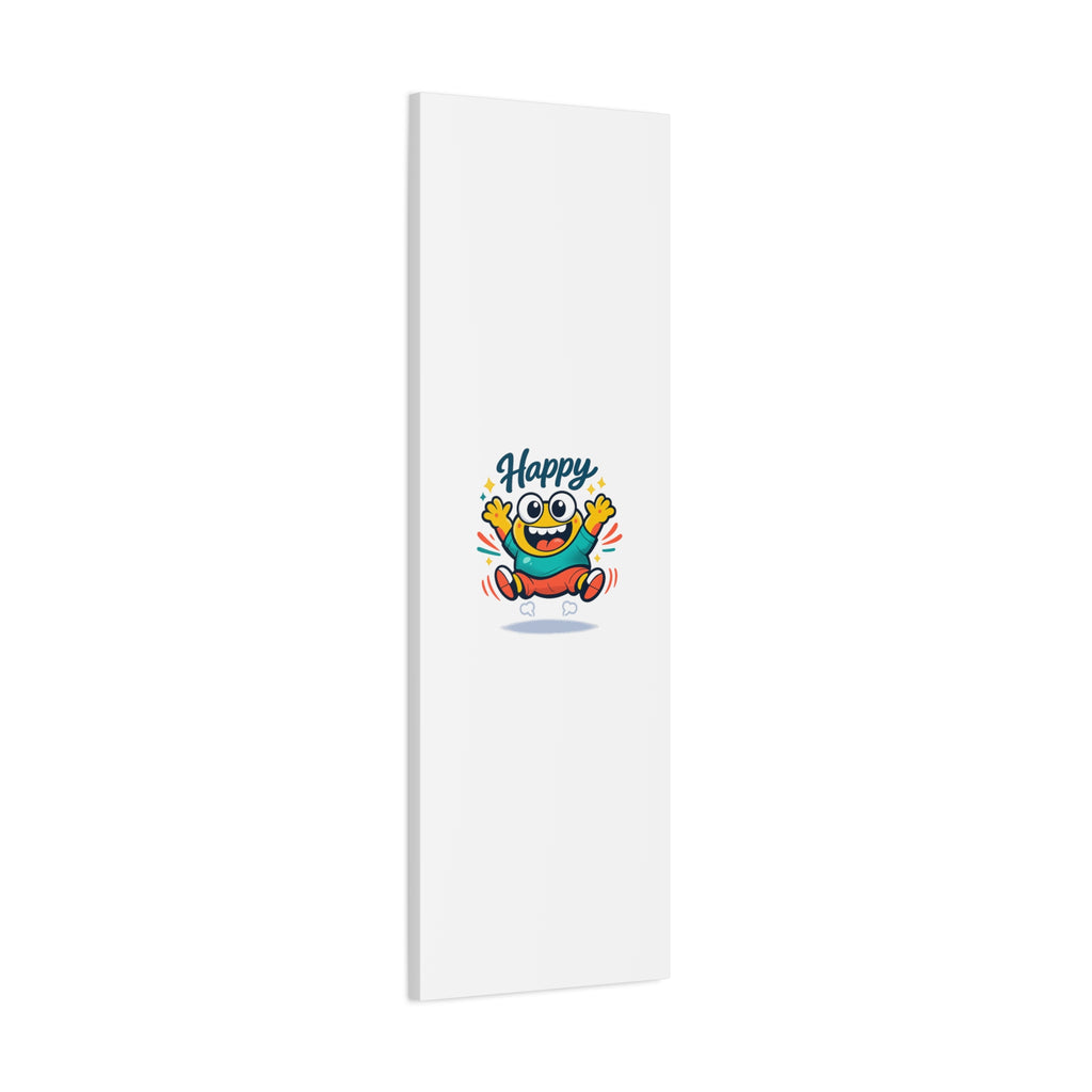 Happy Blob Cartoon Canvas | Bold Cartoon, Thick Outline, Kawaii Minimal