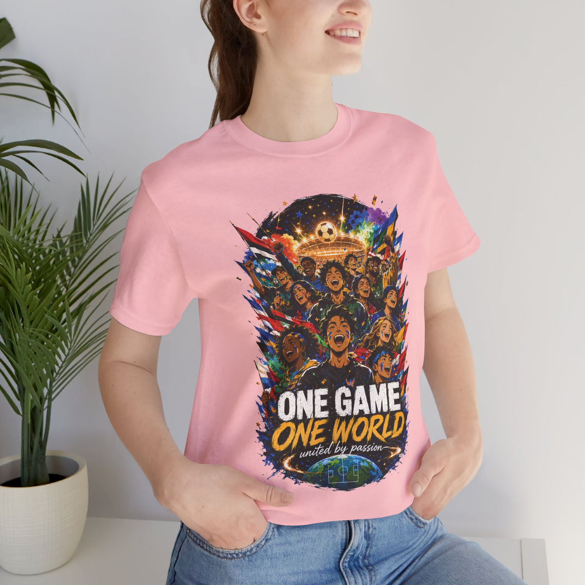One Game One World Soccer Graphic T Shirt