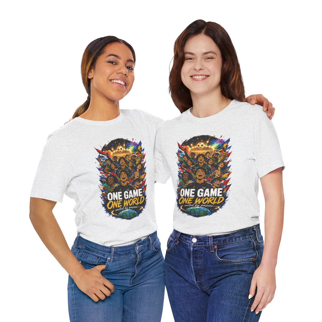 Soccer Graphic Tee - "One Game One World" Graphic T-Shirt