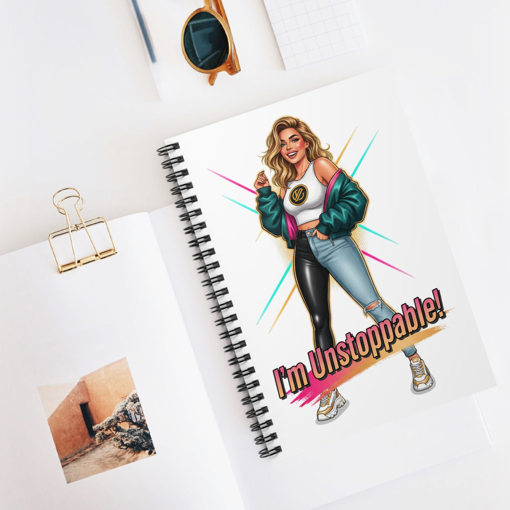 I'm Unstoppable! Spiral Notebook — Motivational Pink Journal for Women