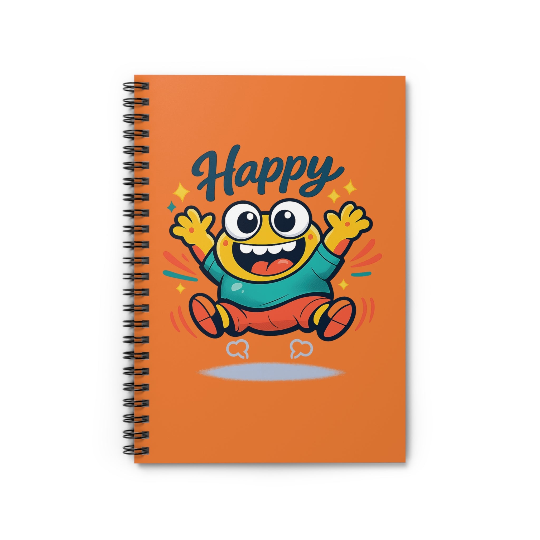 Happy Cartoon Monster Spiral Notebook – Ruled Journal