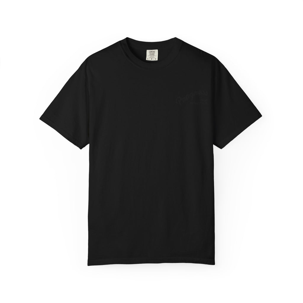 Progress Script Pocket Tee — Garment-Dyed White T-Shirt