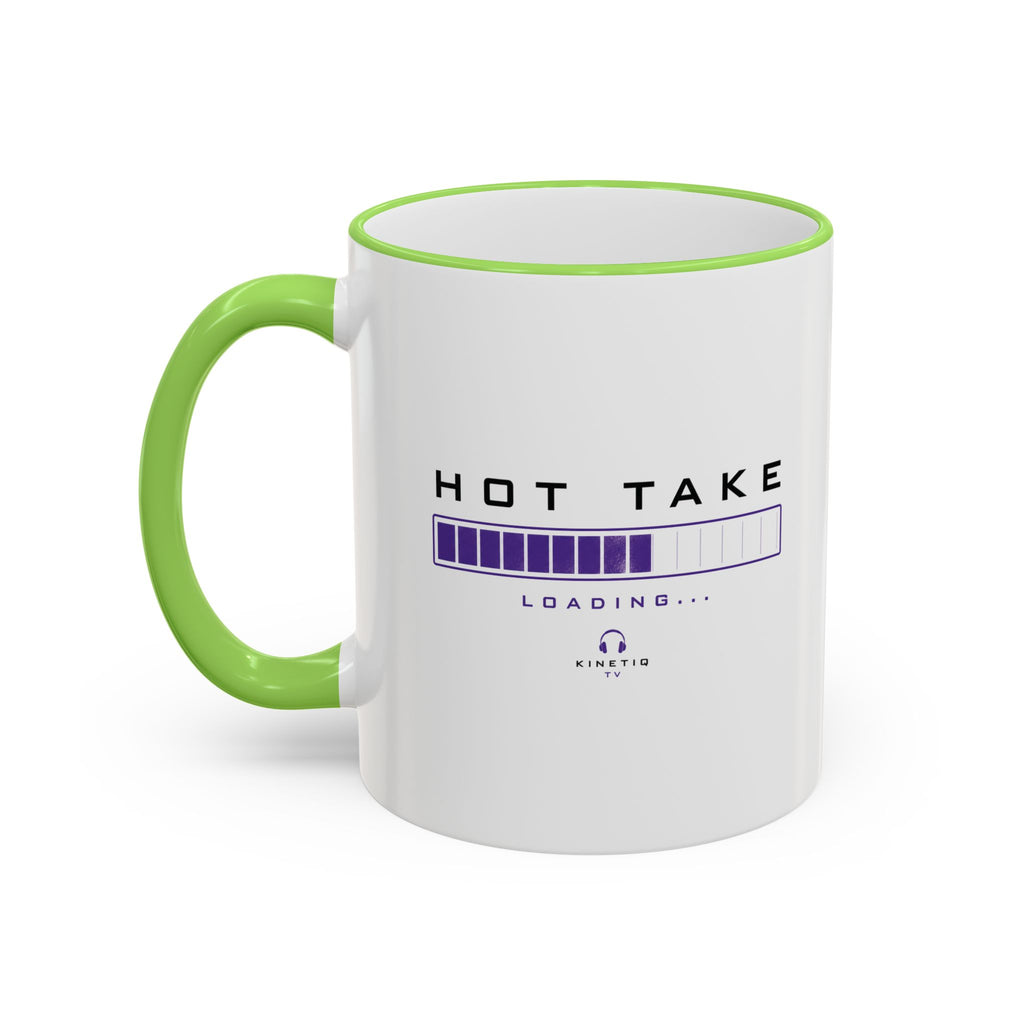 Hot Take Loading Mug — Funny Progress Bar Accent Rim & Handle Tea Coffee Cup