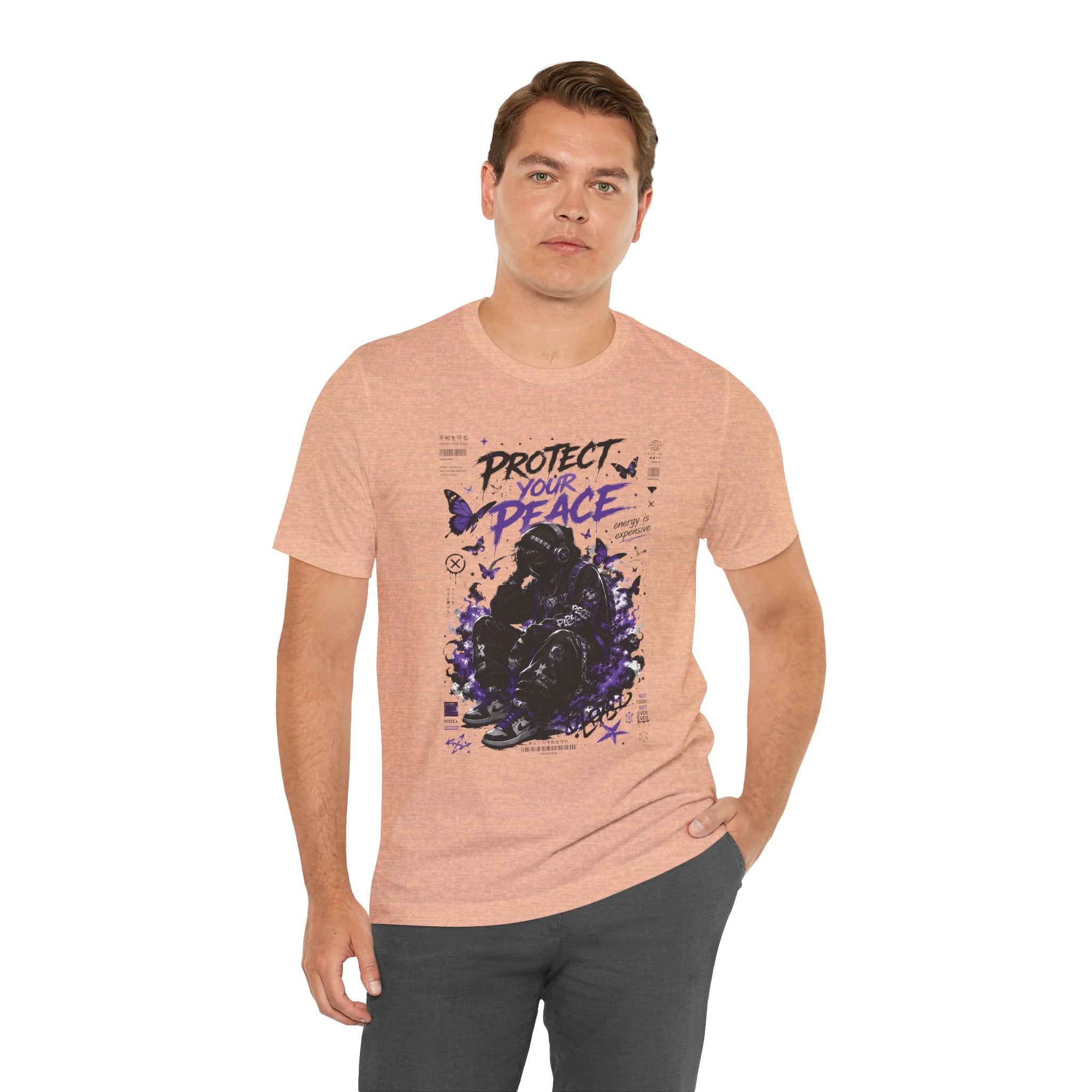 Protect Your Peace T-Shirt — Gothic Butterfly Graphic Tee