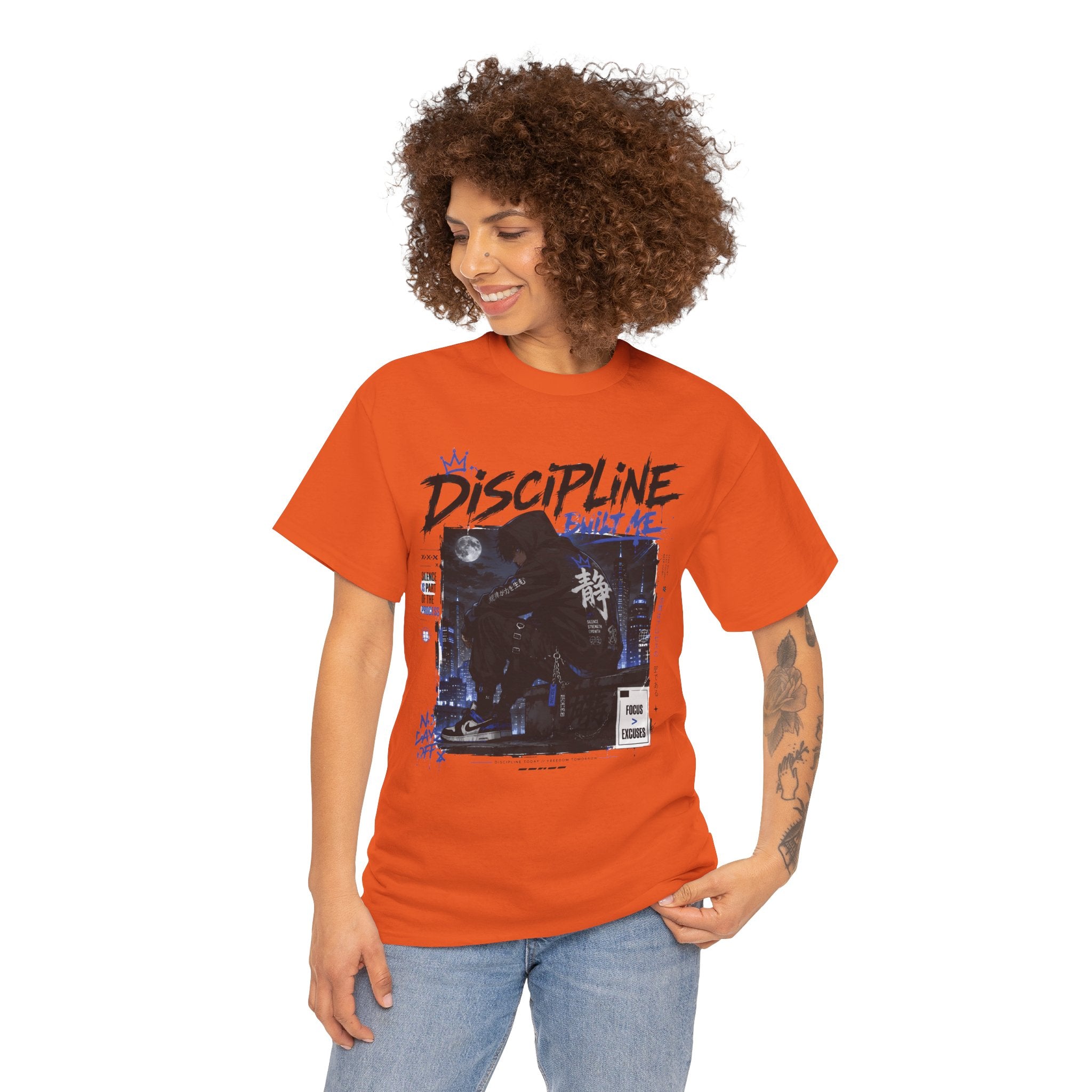 Discipline Anime Graphic Tee — Night Samurai Streetwear