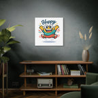 Happy Blob Cartoon Canvas | Bold Cartoon, Thick Outline, Kawaii Minimal