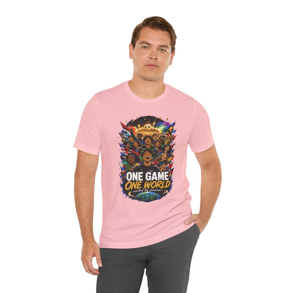 Soccer Graphic Tee - "One Game One World" Graphic T-Shirt