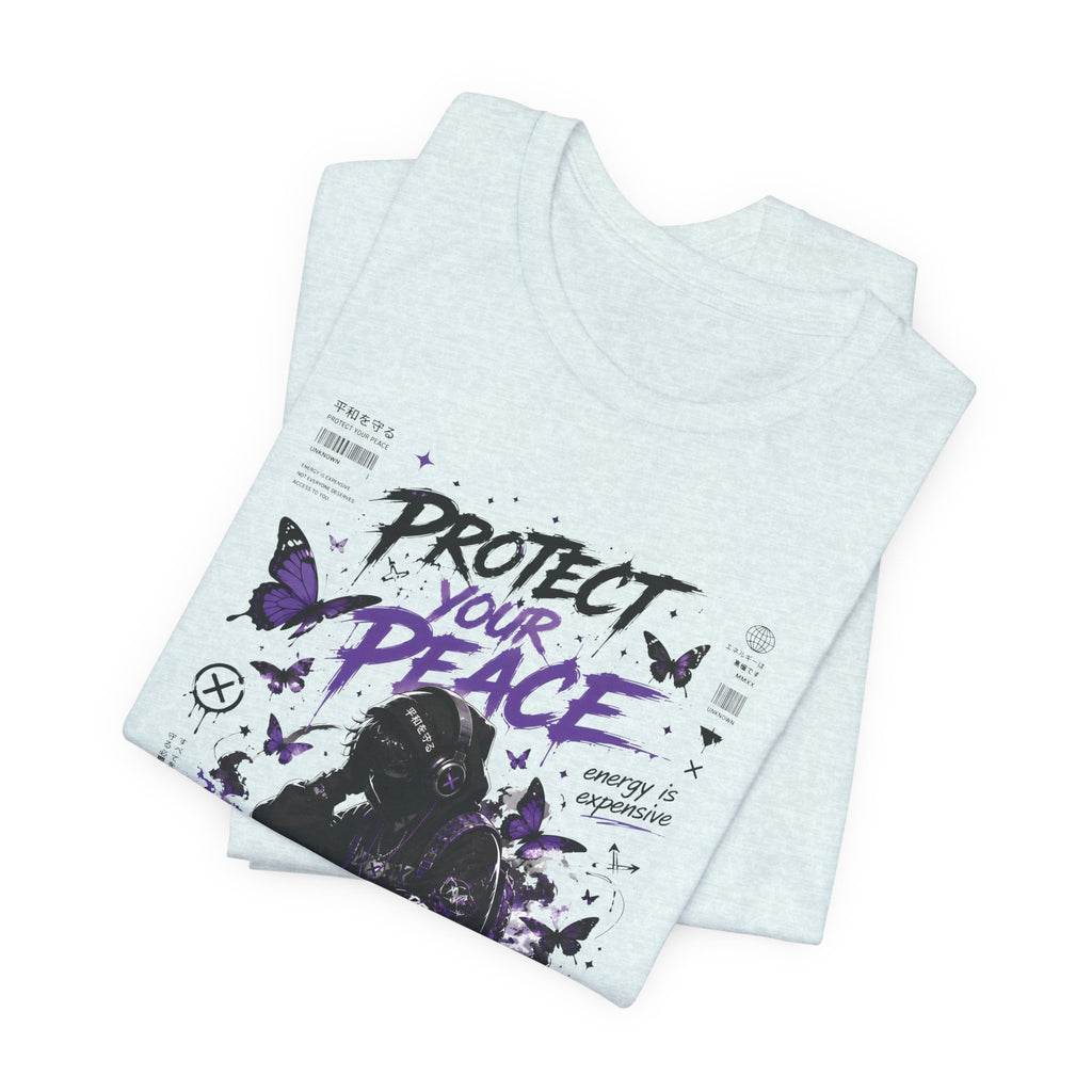 Protect Your Peace T-Shirt — Gothic Butterfly Graphic Tee