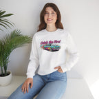 Cartoon Dragster Flames Sweatshirt | Vintage Car Illustration, Racing Flame