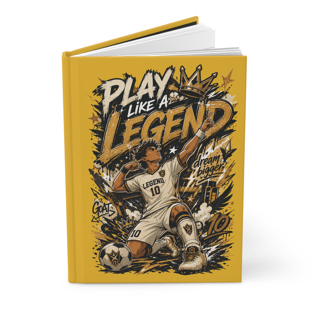 Play Like a Legend Soccer Hardcover Journal — Personalized "Your Name" #10