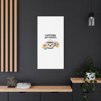 Caffeine and Kindness Canvas - Coffee-Themed Wall Art