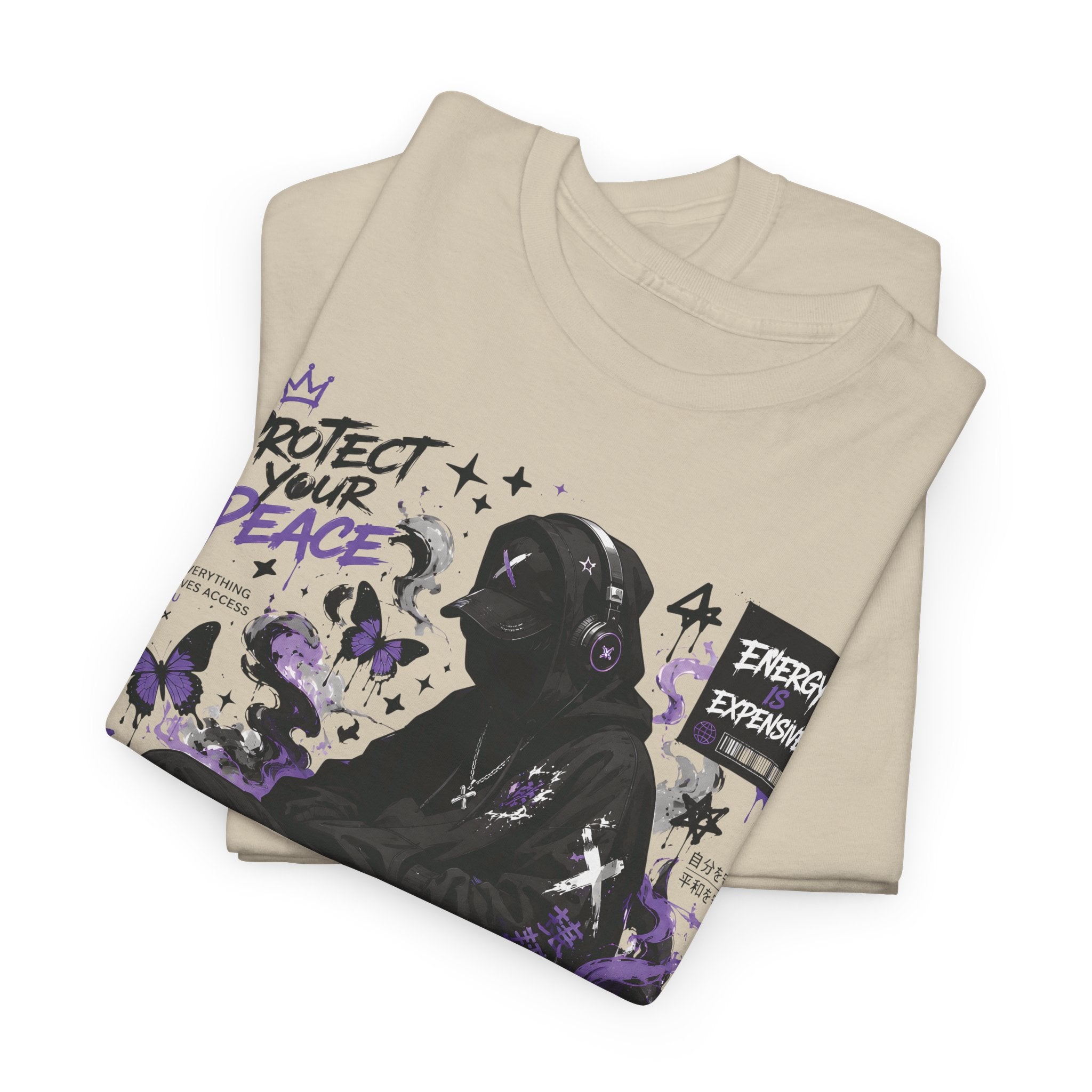 Peacekeeper Anime Graphic Tee — Purple Aesthetic Streetwear