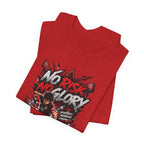 No Risk No Glory Soccer T-Shirt — Dynamic Football Player Graphic Tee