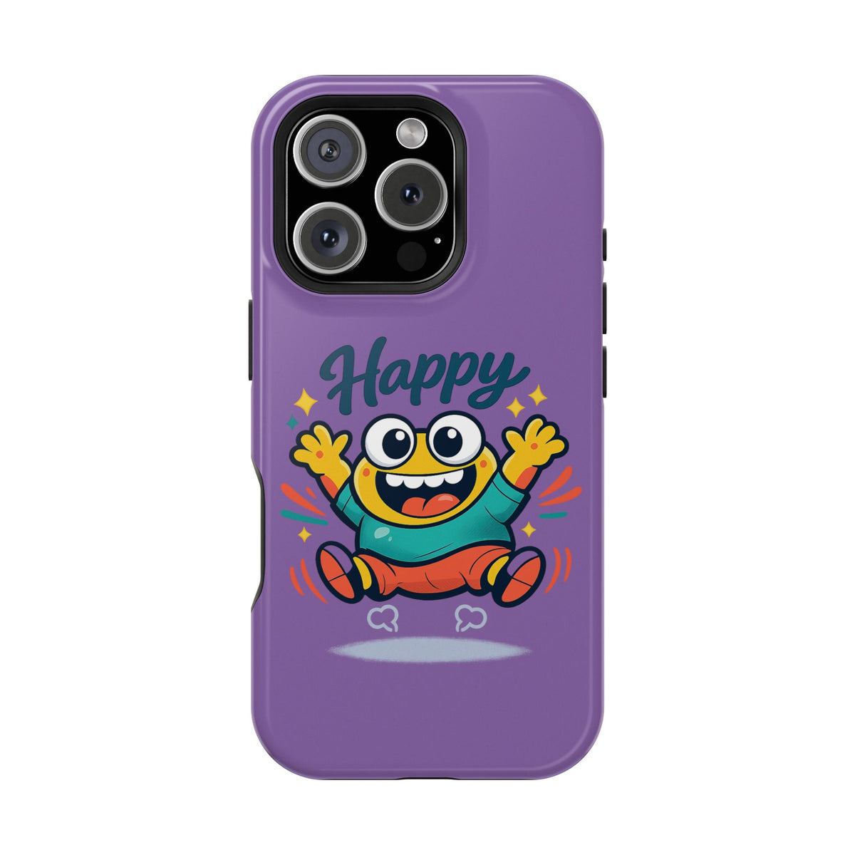 Happy Monster Magnetic Protective Phone Case Purple