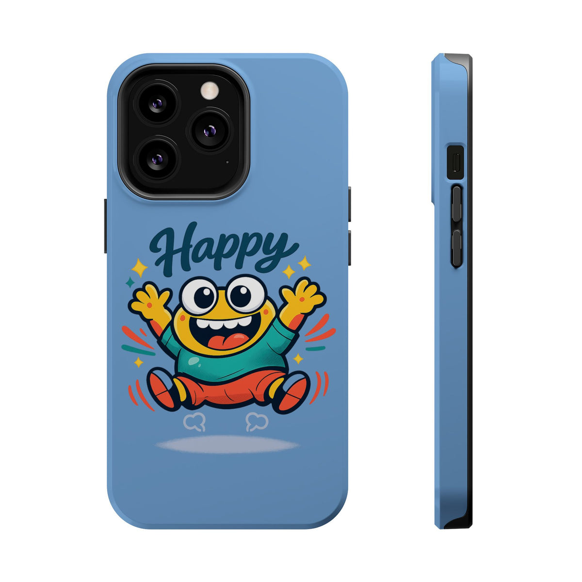Happy Monster Magnetic Protective Phone Case Blue