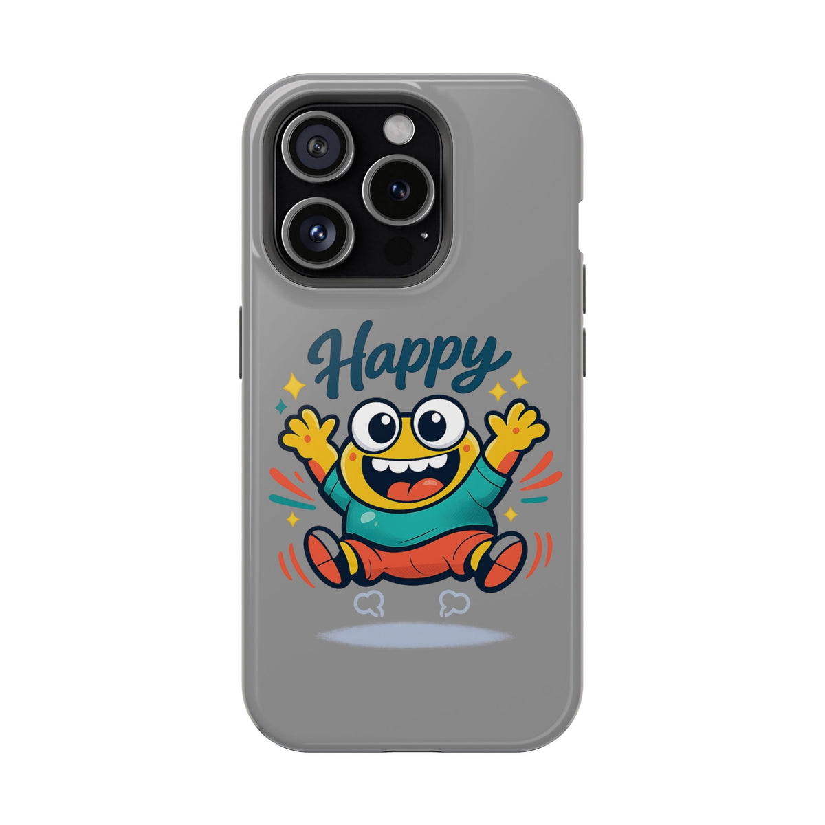 Happy Monster Magnetic Protective Phone Case Gray