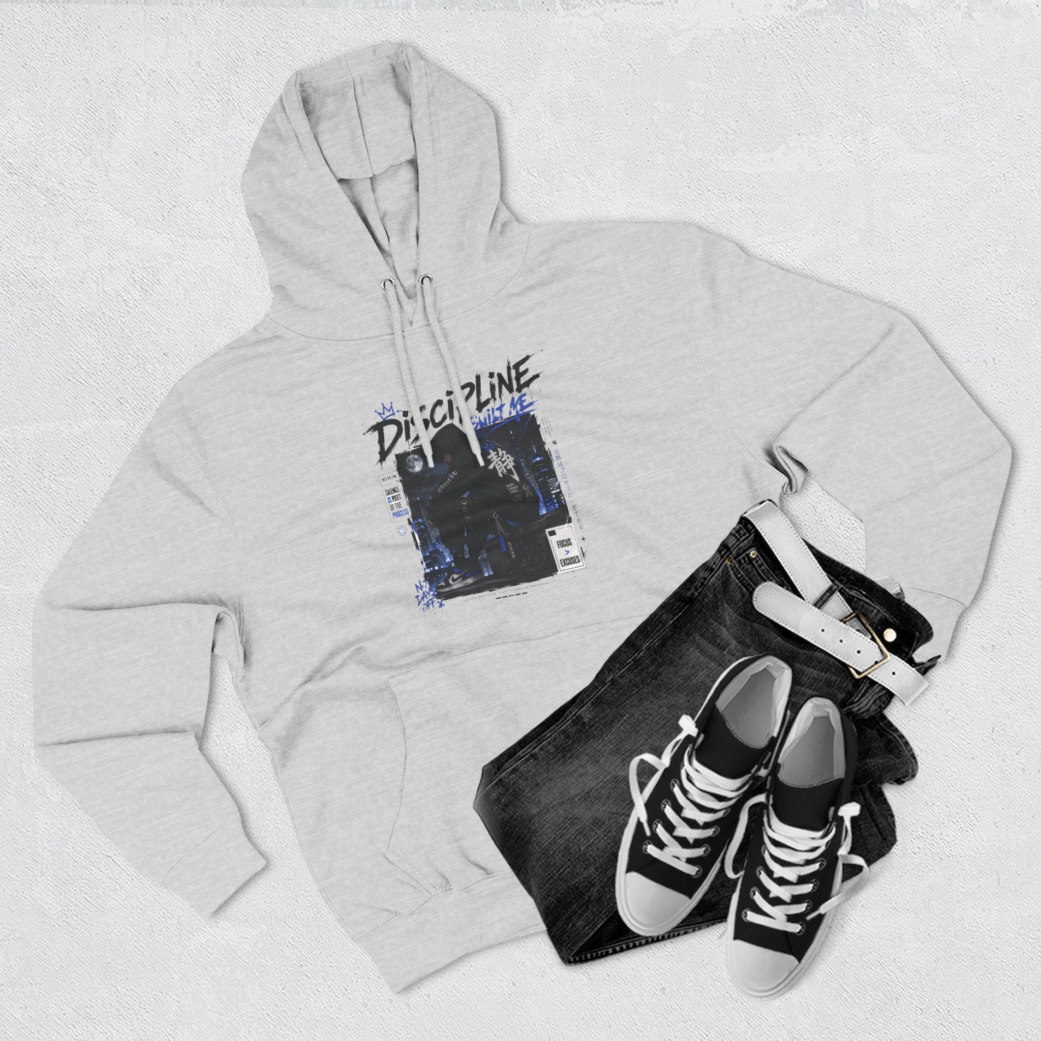 Discipline Graphic Hoodie — Vintage TV Photo Streetwear Pullover