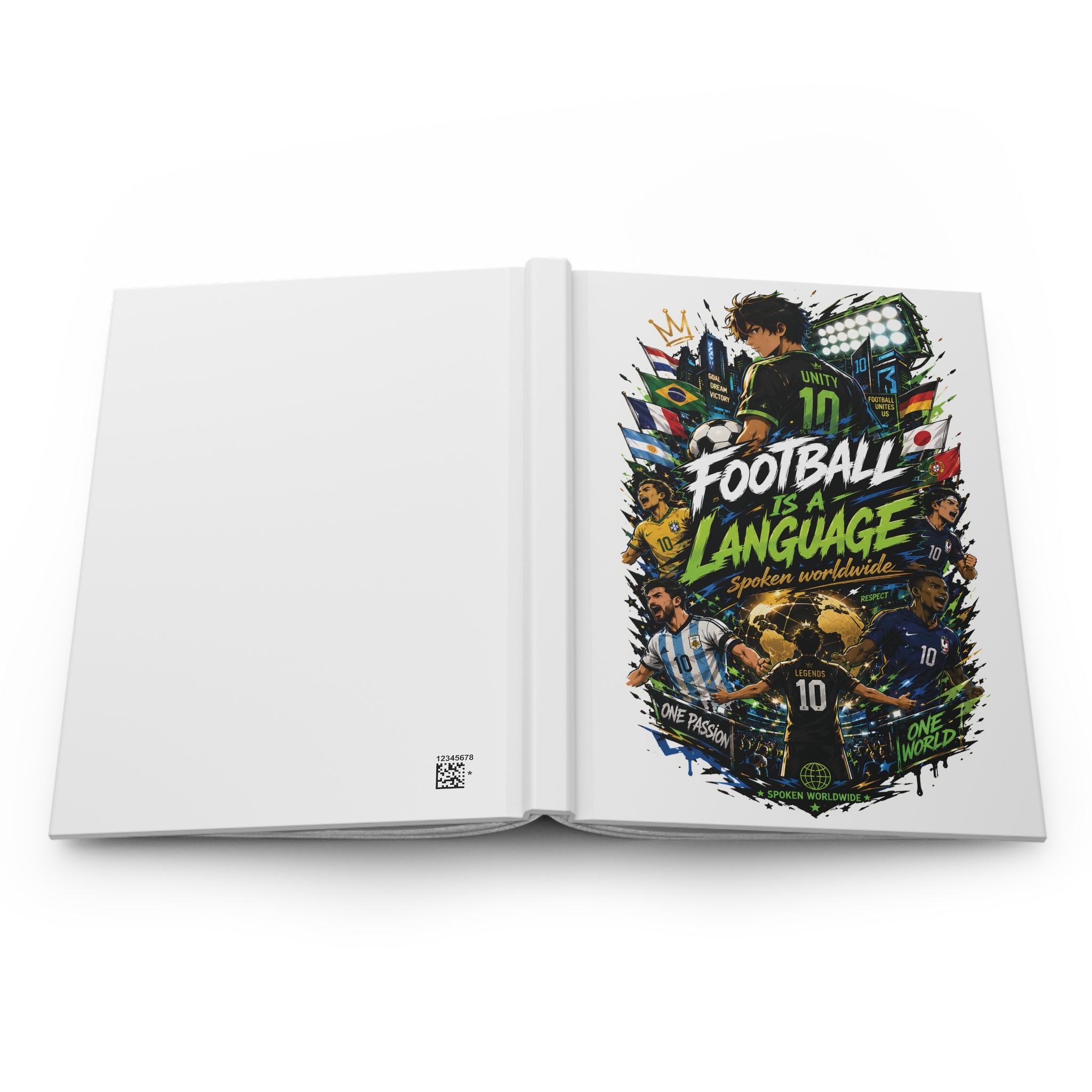 Football Is a Language Hardcover Journal — Soccer Fan Notebook