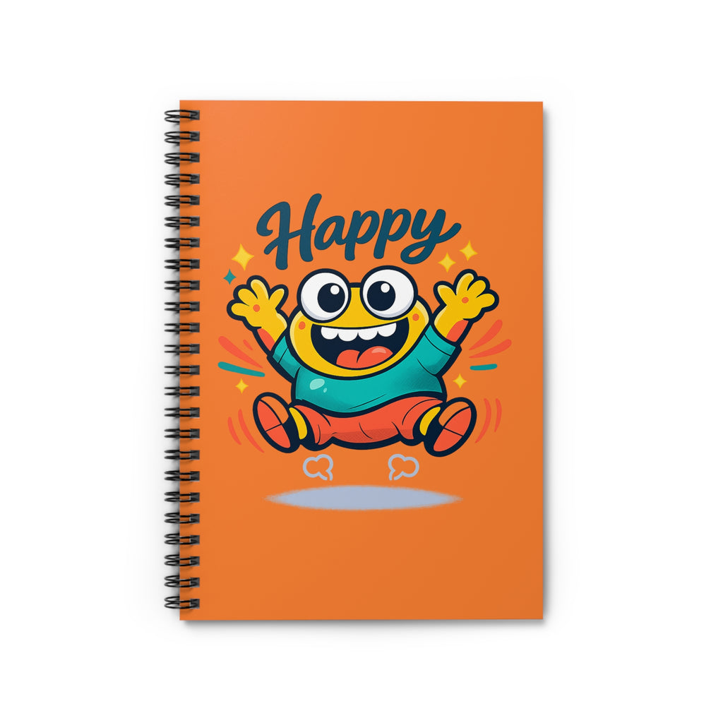 Happy Cartoon Monster Spiral Notebook — Ruled Journal for Kids & Teens