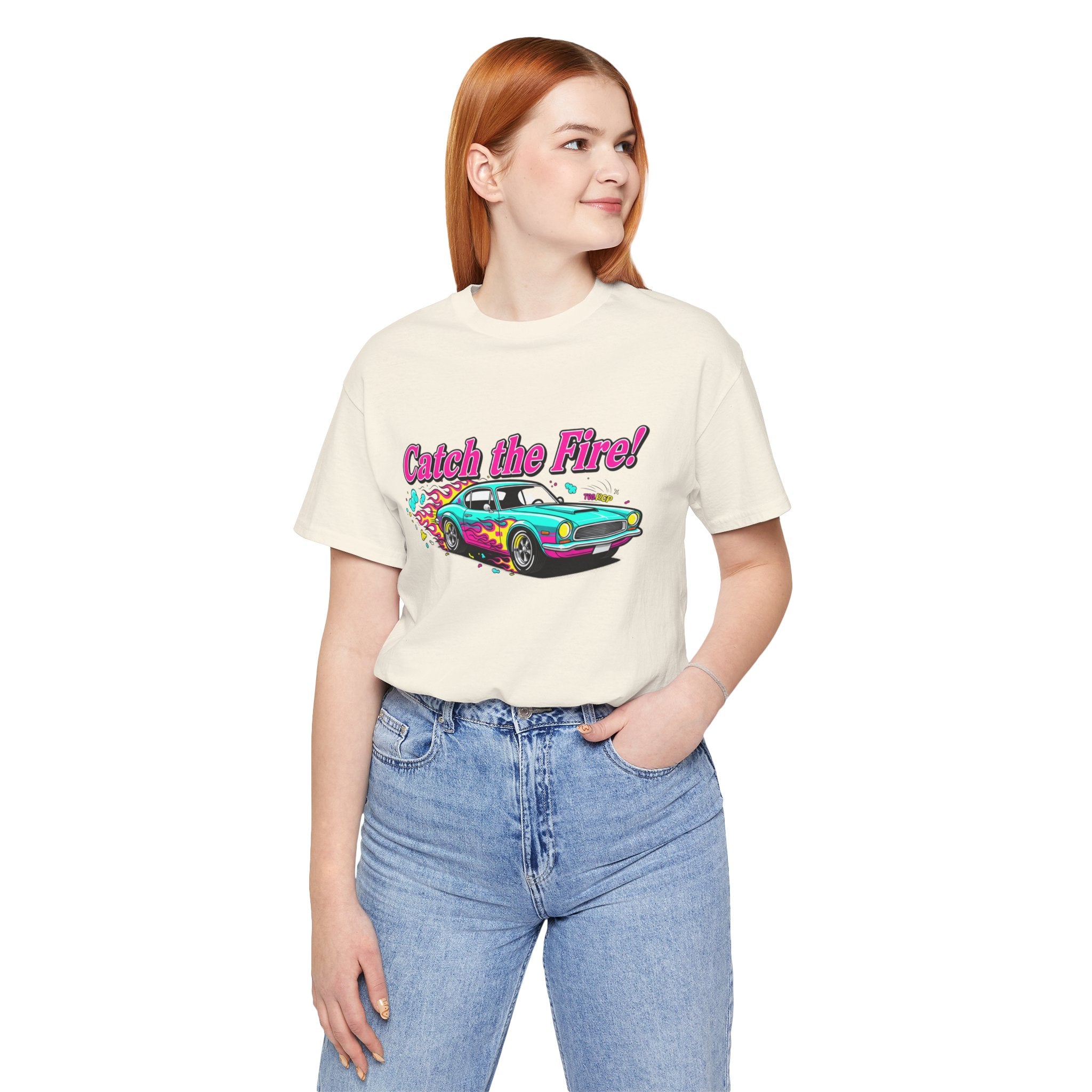 Retro Cartoon Dragster T-Shirt – Vintage Racing Flame Graphic Tee