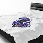 Velveteen Plush Blanket — Cosmic Astronaut 'Your Mind Creates Reality' Soft Throw