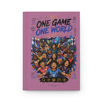 One Game One World Soccer Journal — Personalized Hardcover Notebook