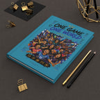 One Game One World Hardcover Journal — Personalized Soccer Team Number Notebook