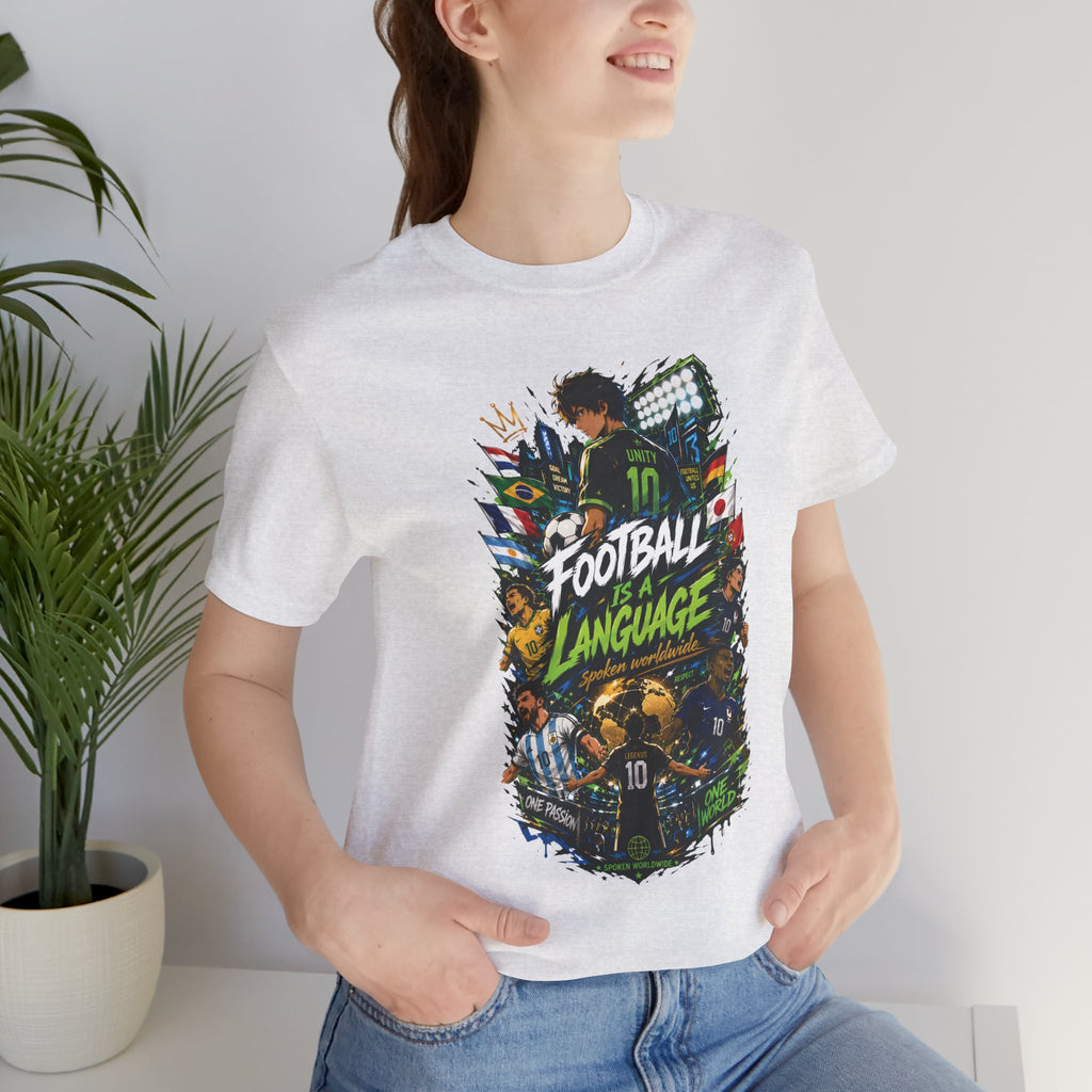Football Language Graphic Tee — Soccer Fan Jersey Shirt