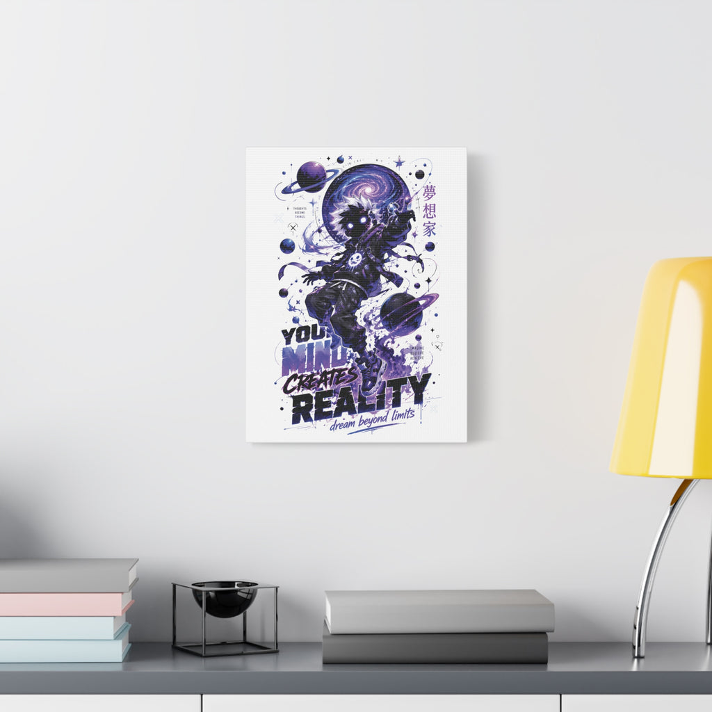 Space Astronaut Canvas Print — “You Mind Creates Reality” Inspirational Wall Art