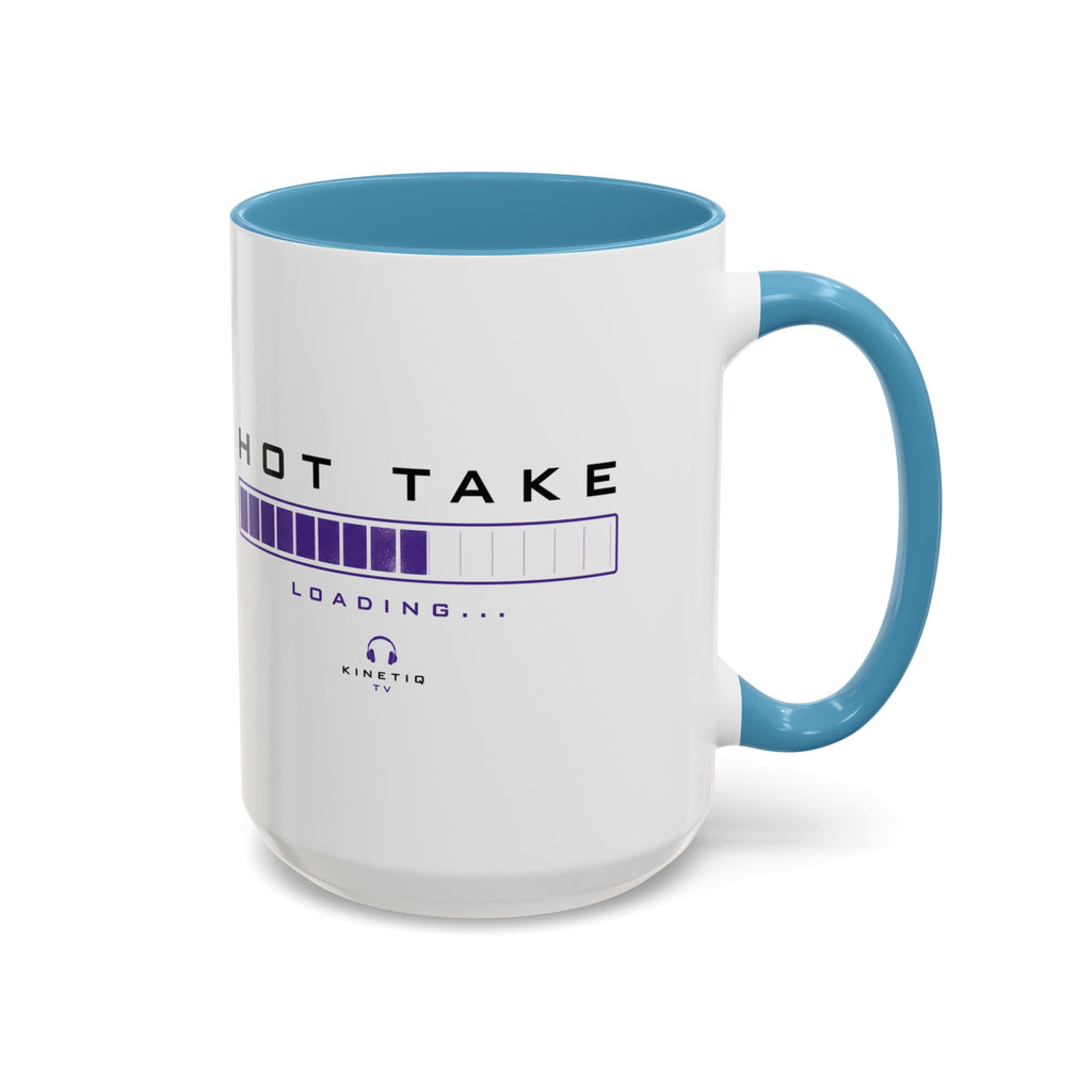 Accent Coffee Mug — "Hot Take Loading" Progress Bar Coffee Mug